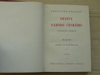 František Palacký - Dějiny národu českého v Čechách a v Moravě (1939) komplet 6 dílů