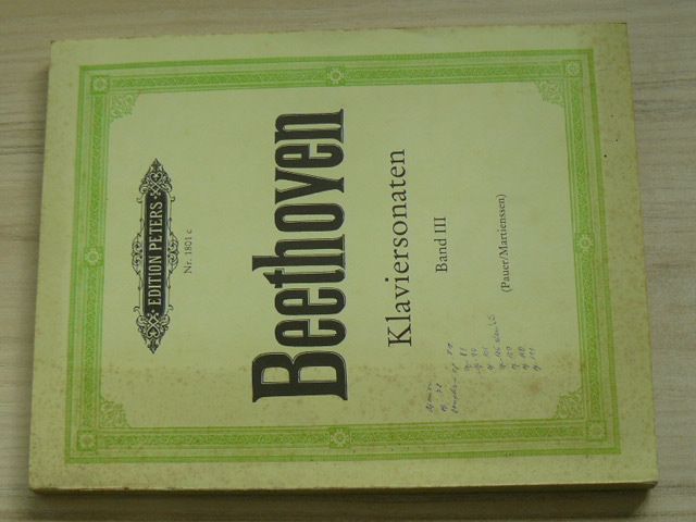 Beethoven - Klaviersonaten Band III. Nr. 1801c (nedatováno)