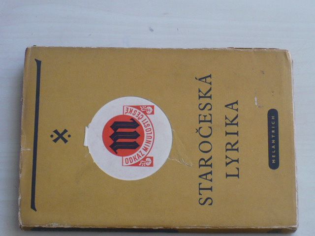 Vilikovský - Staročeská lyrika (1940)