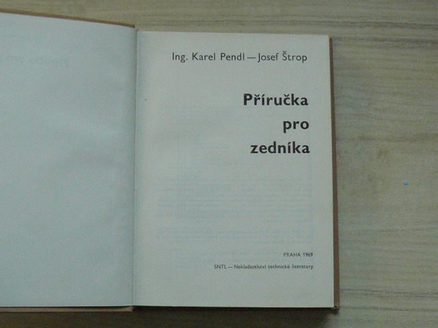 Pendl, Štrop - Příručka pro zedníka (1969)