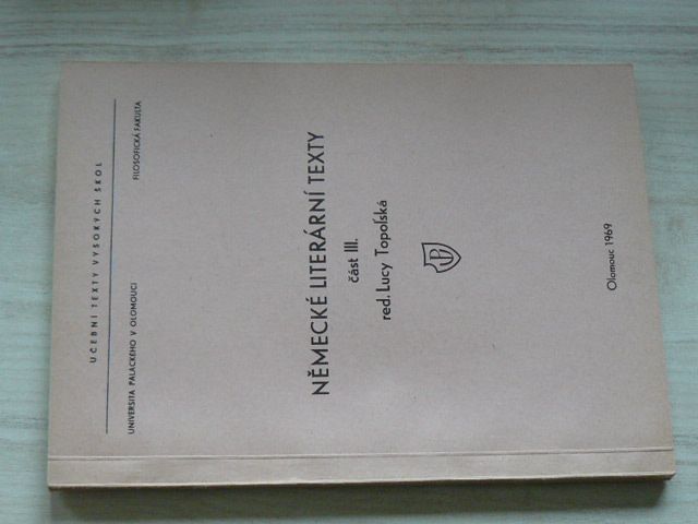 Topoľská - Německé literární texty část III. (1969)