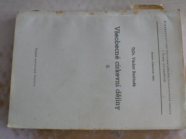 Bartůněk - Všeobecné církevní dějiny II. díl (1958) skripta teologie