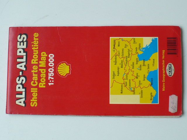 Die Große Shell Autokarte 1 : 750 000 Alpen (1991)