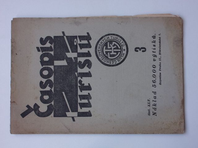 Časopis turistů vydávaný klubem československých turistů 3 (1933) ročník XLV.