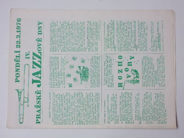 IV. pražské jazzové dny - pondělí 22. 3. 1976 - informace a program dne
