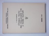 Blahynková - Čítanka textů pro posluchače VVD a teorie kultury (1977) skripta - němčina