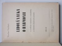 Vačkář - Lidová nauka o harmonii na podkladě rytmickém a melodickém ... pro samouky (1942)